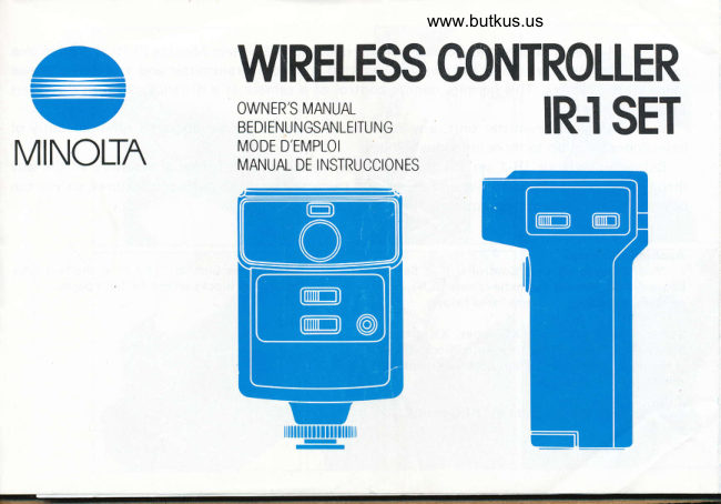 Minolta Wireless Controller Ir 1 Set manual cover