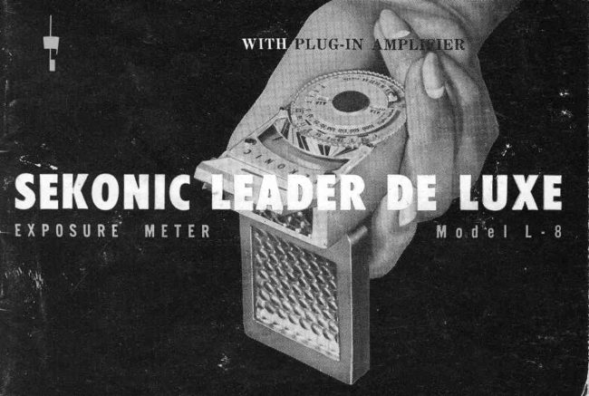 Sekonic Leader De Luxe manual cover