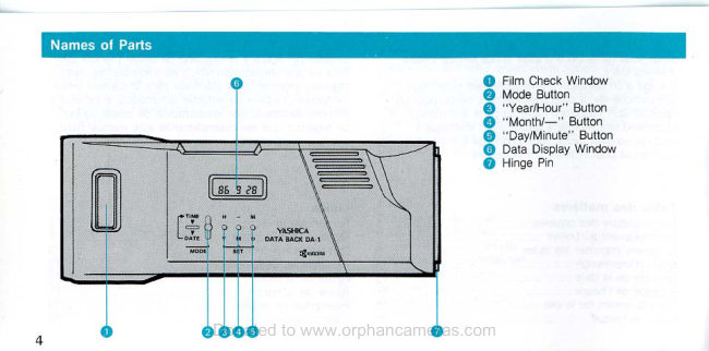 Yashica DA-1 manual cover
