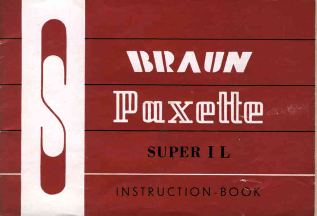 Braun Paxette Super I L manual cover