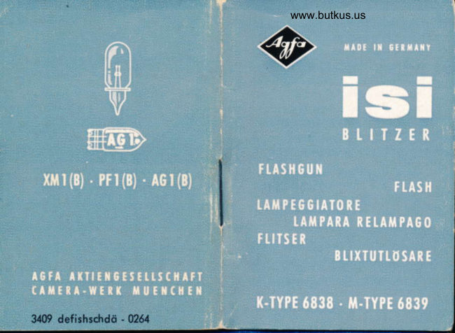 Agfa Isi Blitzer manual cover