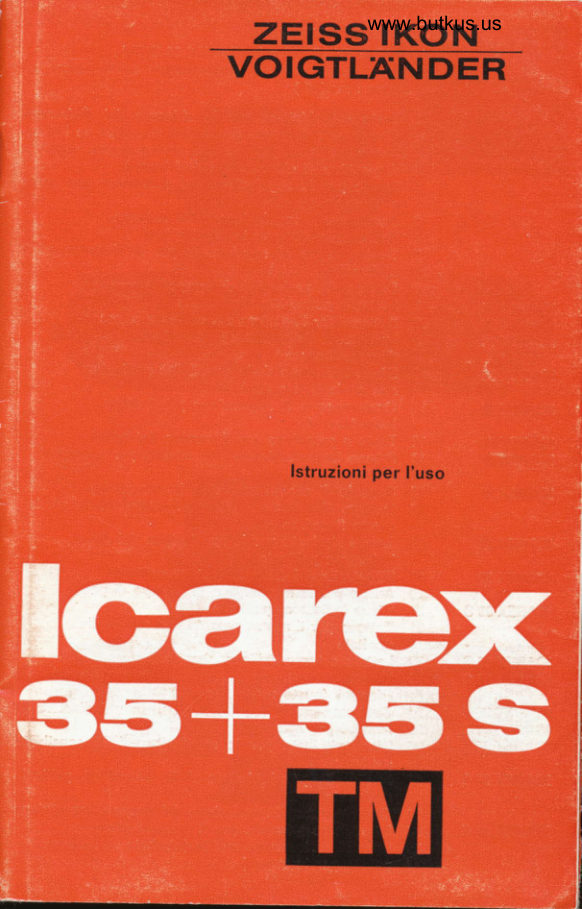 Zeiss Ikon Icarex 35 manual cover