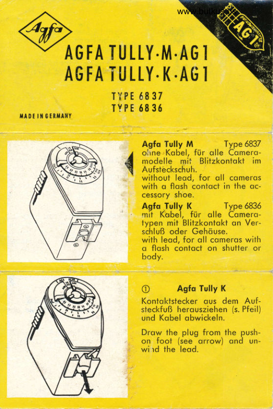 Agfa TULLY M AG1 Agfa TULLY K AG1 manual cover