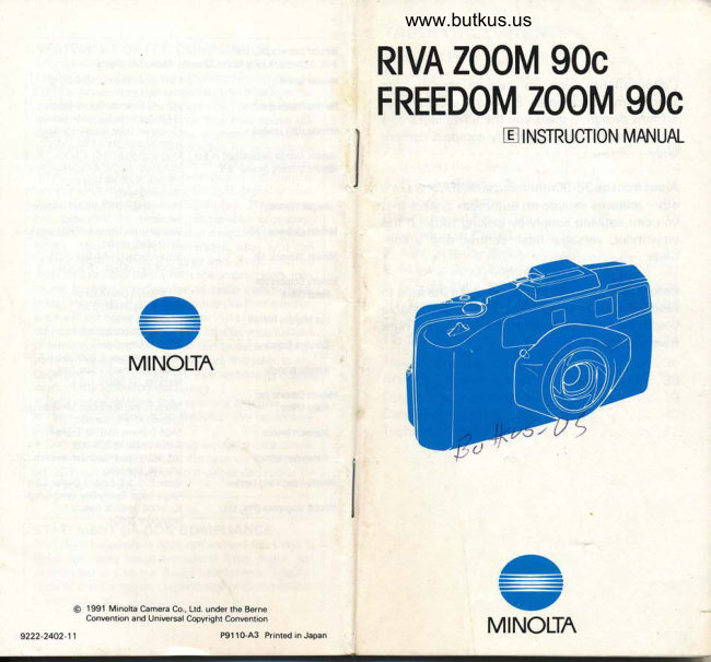 Minolta Riva Zoom 90c Minolta Freedom Zoom 90c manual cover
