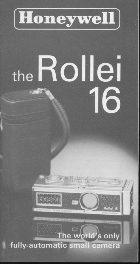 Rollei 16 booklet manual cover