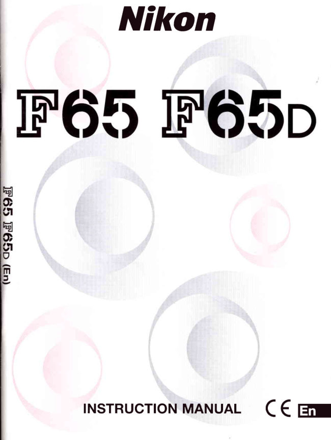 Nikon F65 manual cover