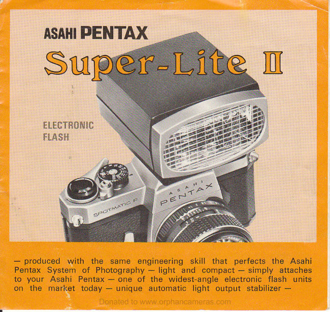 Pentax SUPERLITE II FLASH manual cover