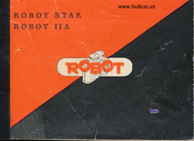 Robot Star / Robot IIA manual cover