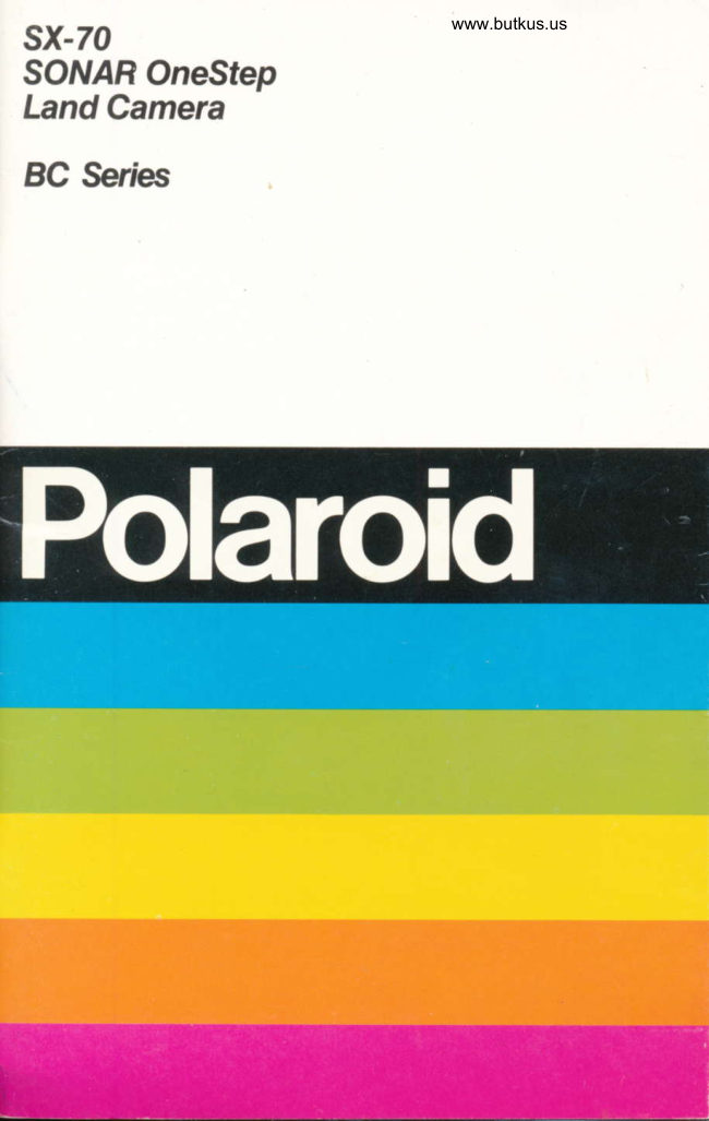 Polaroid SX-70 SONAR OneStep manual cover