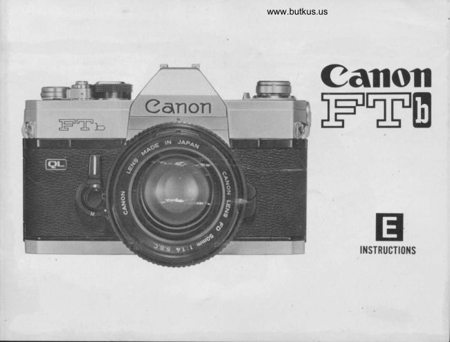 Canon FTb with black self timer switch manual cover