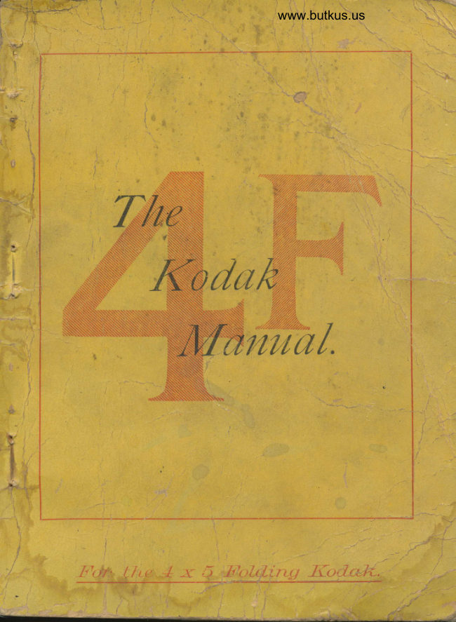 Kodak 4F manual cover