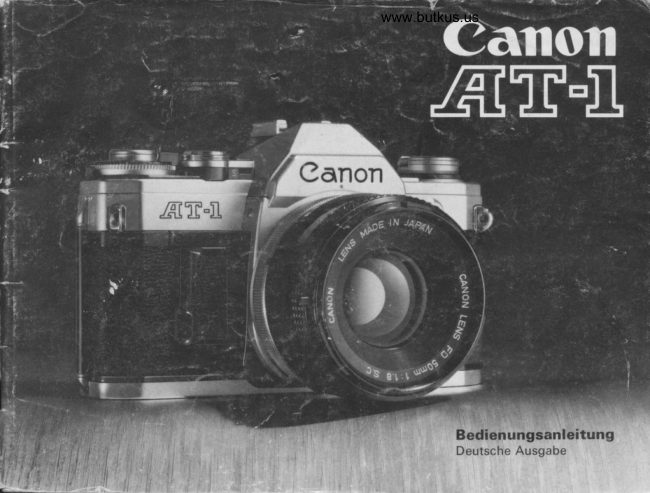 Canon AT-1 manual cover