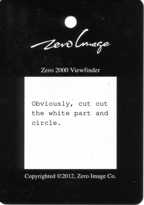 Zero2000 viewfinder manual cover