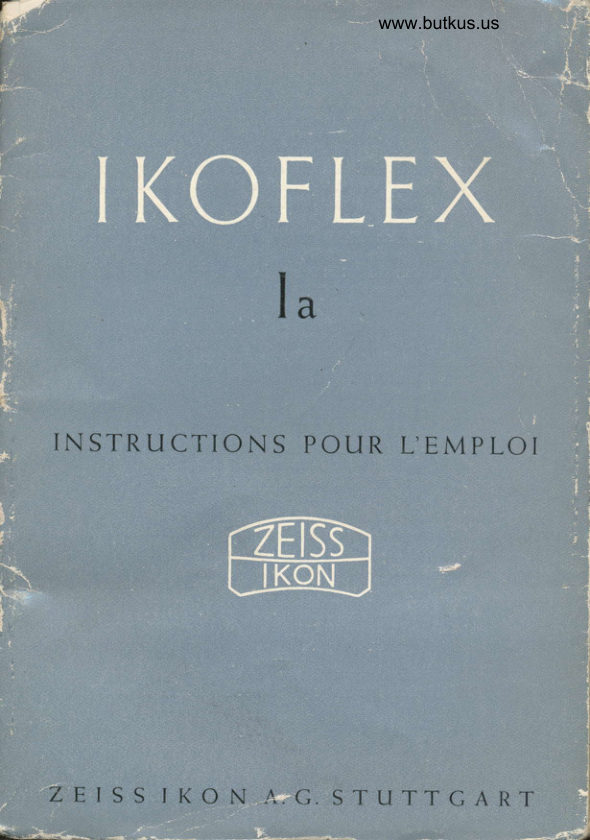 Zeiss Ikon Ikoflex 1A numérisation d'une seule page manual cover