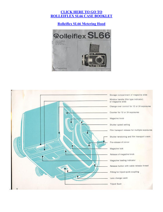 Rolleiflex SL66 manual cover