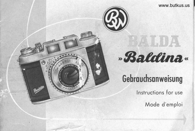 Balda Baldina Super manual cover