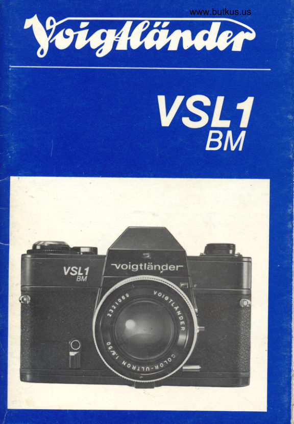 Voigtlander VSL1 Bm manual cover
