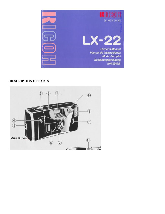 Ricoh LX-22 manual cover