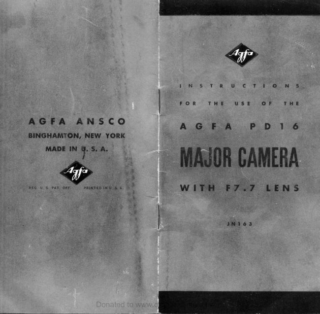 Agfa major manual cover