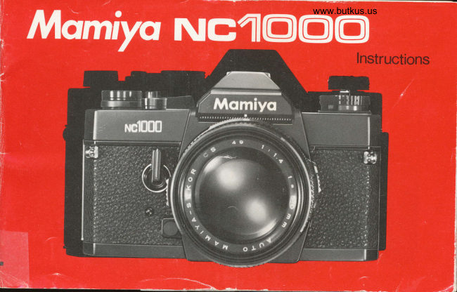 Mamiya NC1000 manual cover