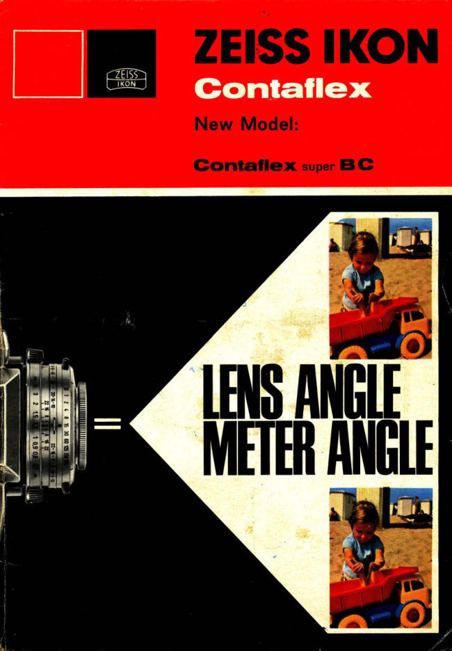 Zeiss Ikon Contaflex Super BC PUBLIC RELATIONS FLYER manual cover
