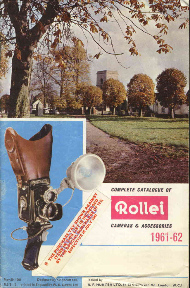 Rollei Camera and Accessories '61 - '62 manual cover