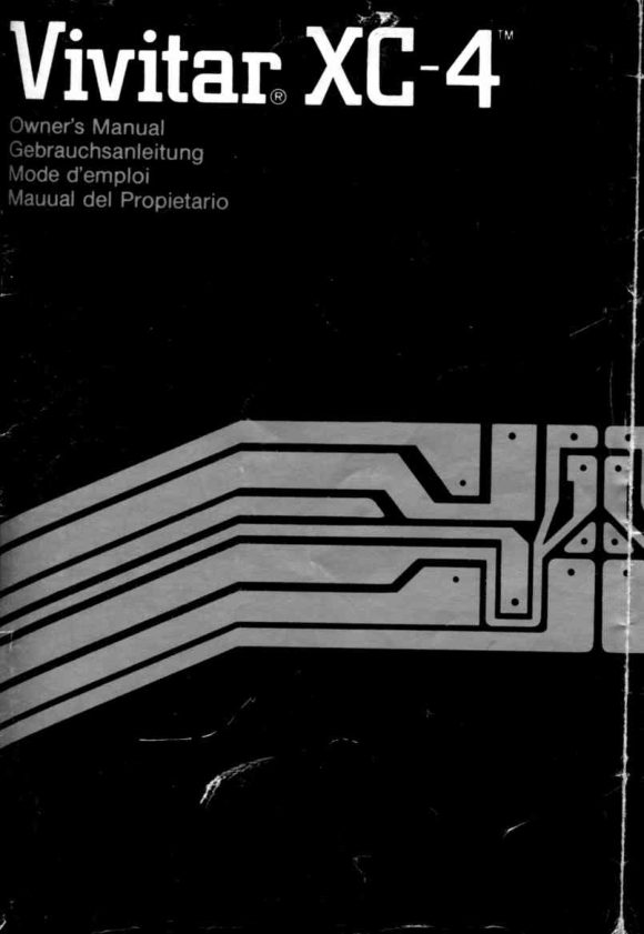 Vivitar XC-4 manual cover