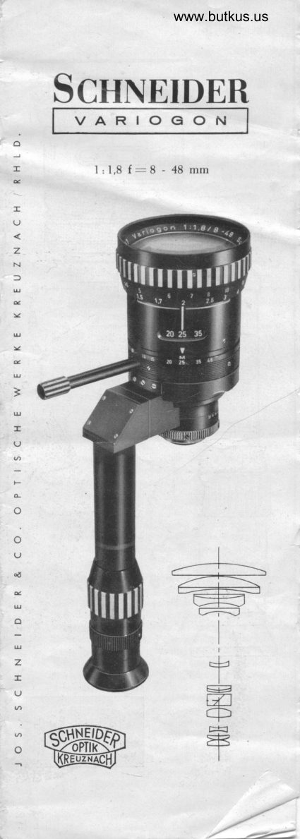 Schneider Variogon manual cover