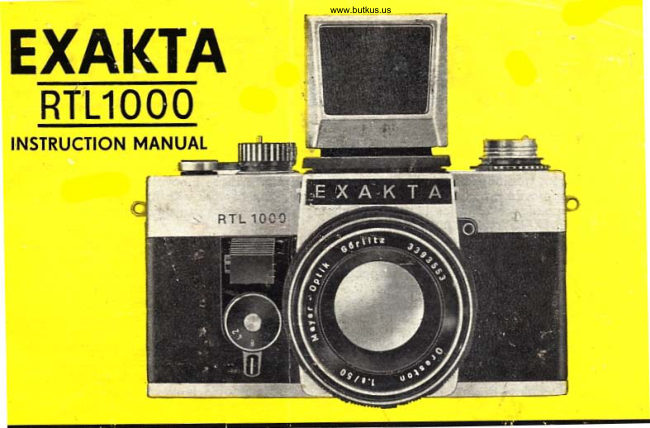 Exakta RTL 1000 manual cover