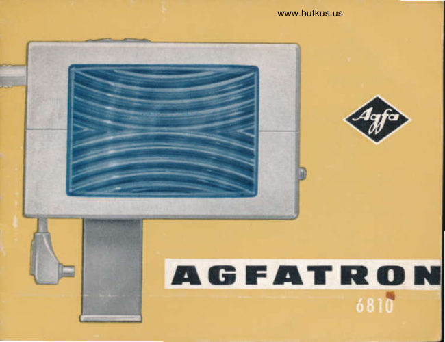 Agfa Agfatron 6810 Agfatron 6810 Agfatron 6810 handleiding manual cover