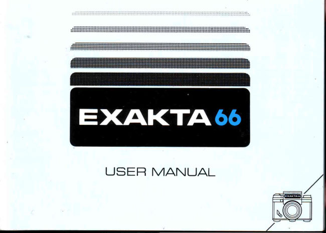 Exakta 66 manual cover