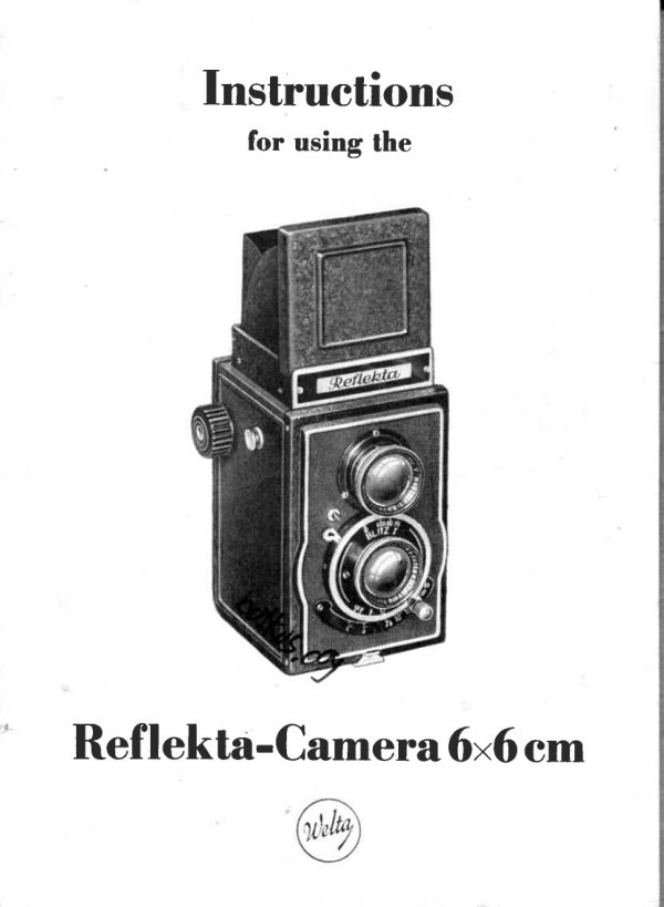 THE Welta Reflekta manual cover