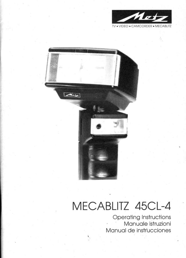 Metz Mecablitz 45CL - 4 manual cover