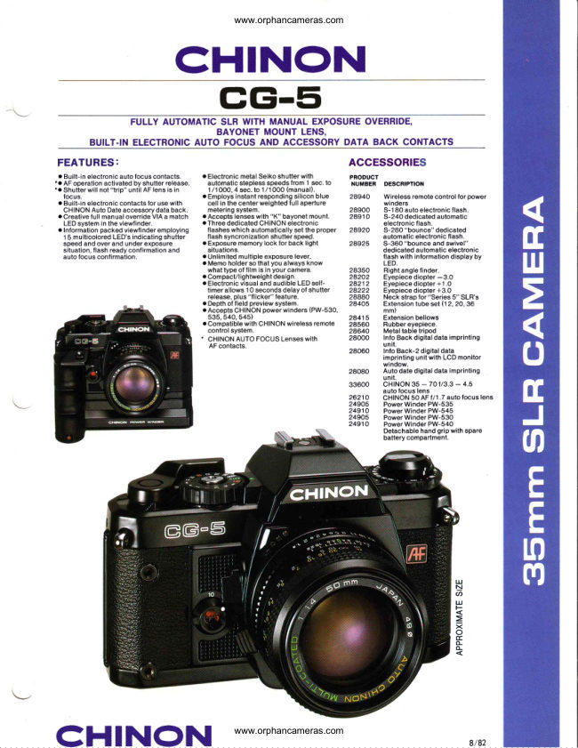 Chinon CG-5 manual cover