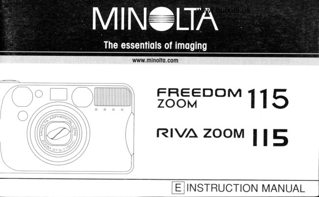 Minolta Freedom Zoom 115 Minolta RIVA Zoom 115 manual cover