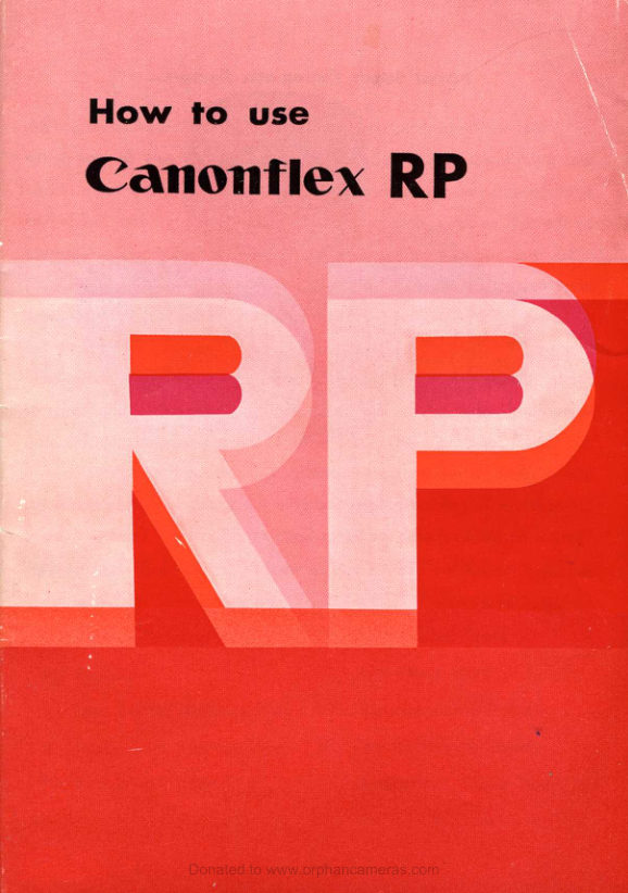 Canon Canonflex RP manual cover