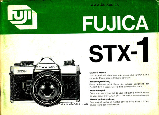 Fujica Stx 1 manual cover