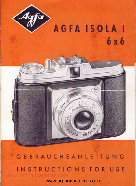 Agfa Isola I 6x6 manual cover