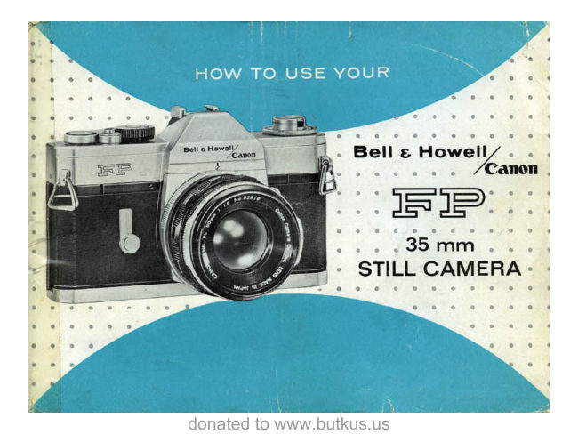 Canon FP manual cover