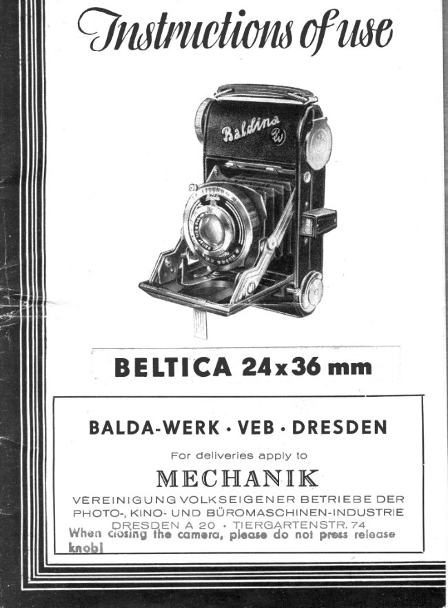 Balda Beltica 24x36 manual cover