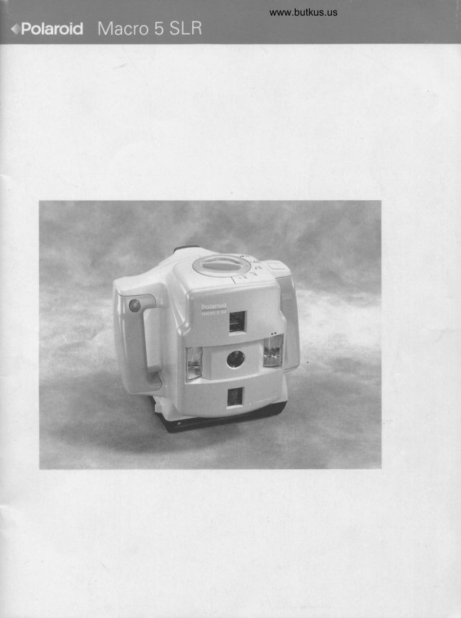 Polaroid Macro 5 SLR manual cover