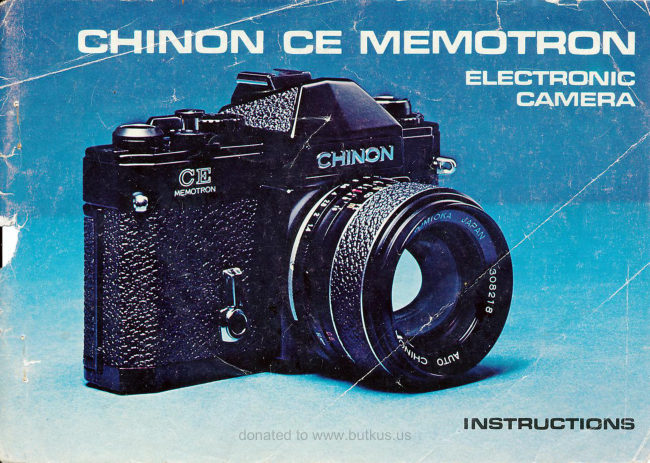 Chinon CE MEMOTRON manual cover