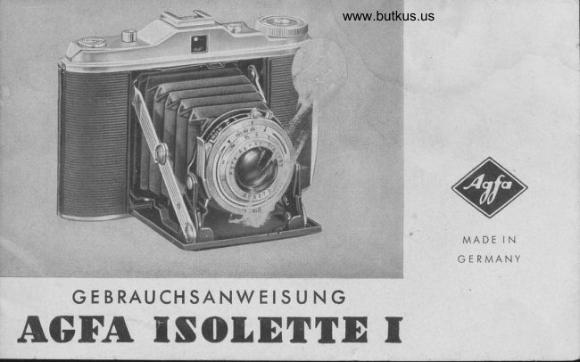 Agfa Isolette I manual cover
