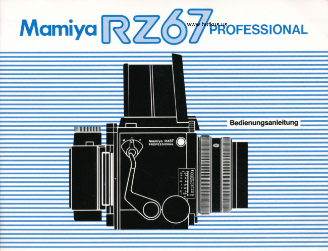 Mamiya RZ67 Professional manual cover