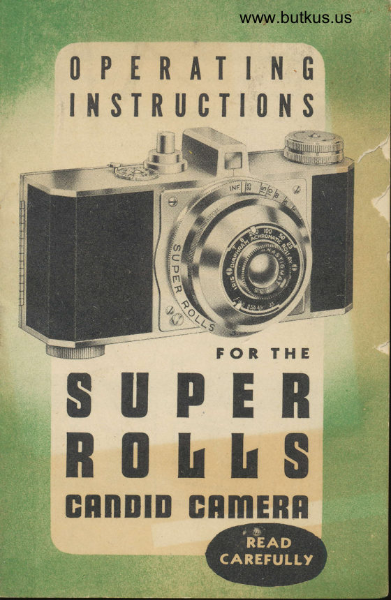 SUPER ROLLS CANDID manual cover
