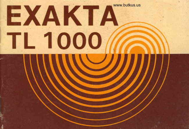 Exakta TL 1000 manual cover