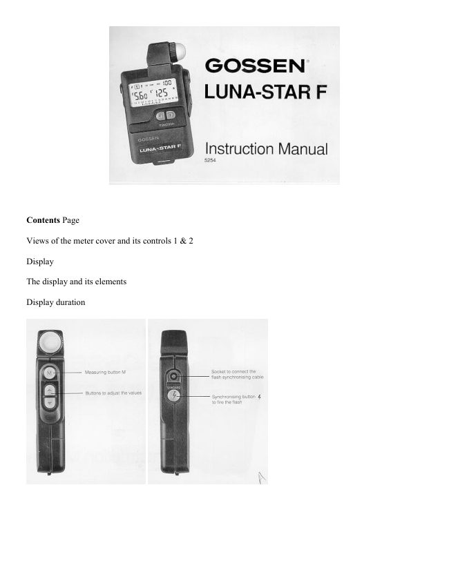Gossen Lunasix 3 manual cover