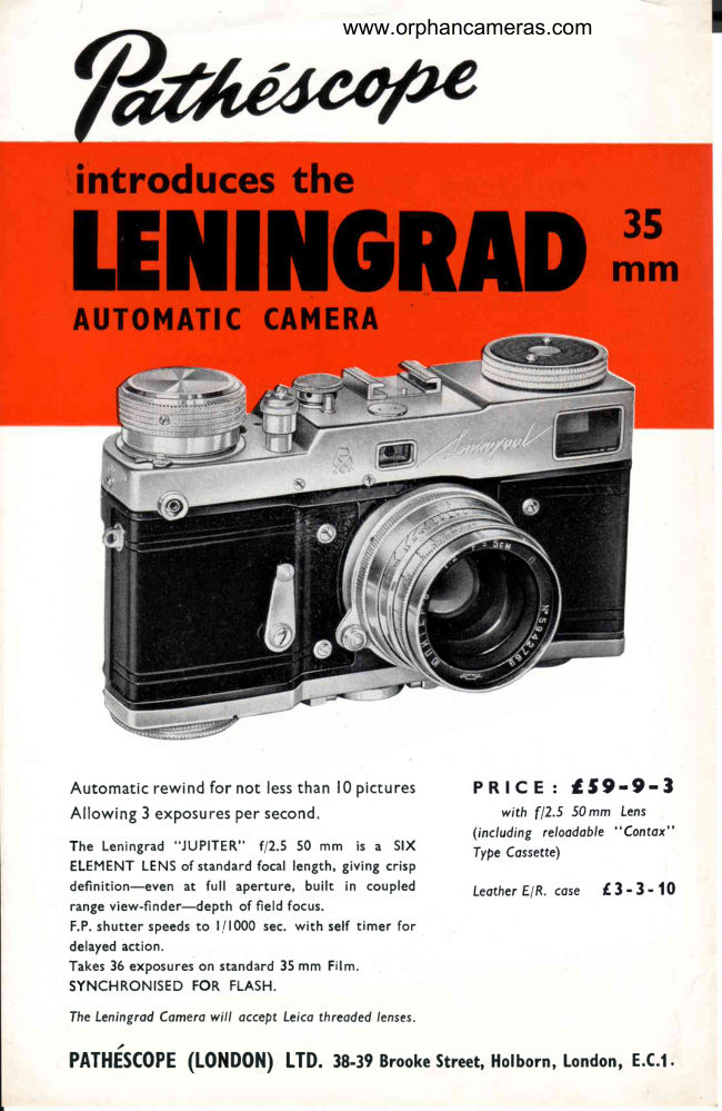 Pathescope Cameras manual cover