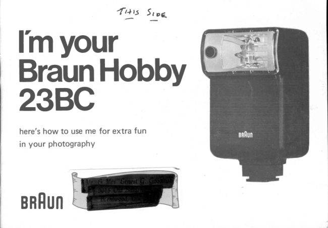 Braun Hobby 23bc manual cover