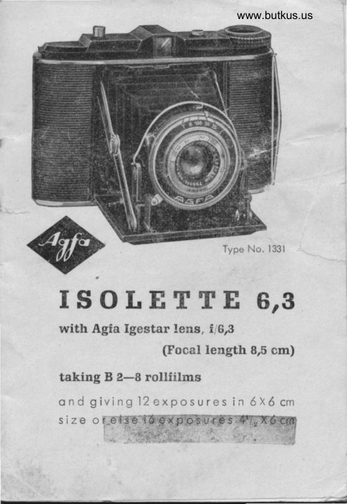Agfa Islolette 6.3 manual cover